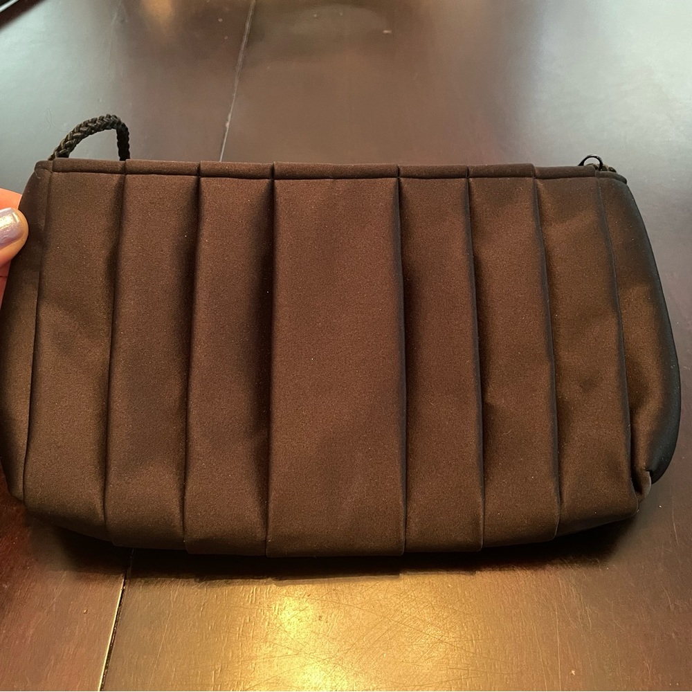 Black Pleated Clutch